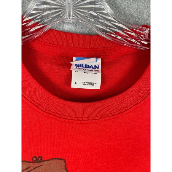 Charlie Brown Christmas T-Shirt Gildan Heavy Cotton Red Adult L - Picture 2 of 5